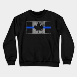 Canada Thin Blue Line Flag Crewneck Sweatshirt